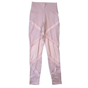 OFFLINE by Aerie Women Leggings S Textured Paneled Athletic Purple